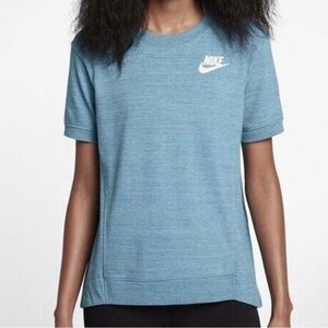 Nike Women's Heathered Blue Short Sleeve Tee